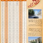 تقویم ماه مبارک رمضان ۱۳۹۴